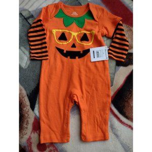 Halloween Infant Baby 3-6 Mo Pumpkin Costume Sleep